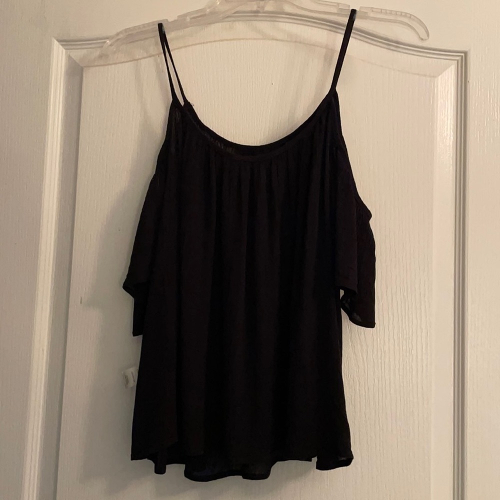 Black off-the-shoulder top (short sleeves)